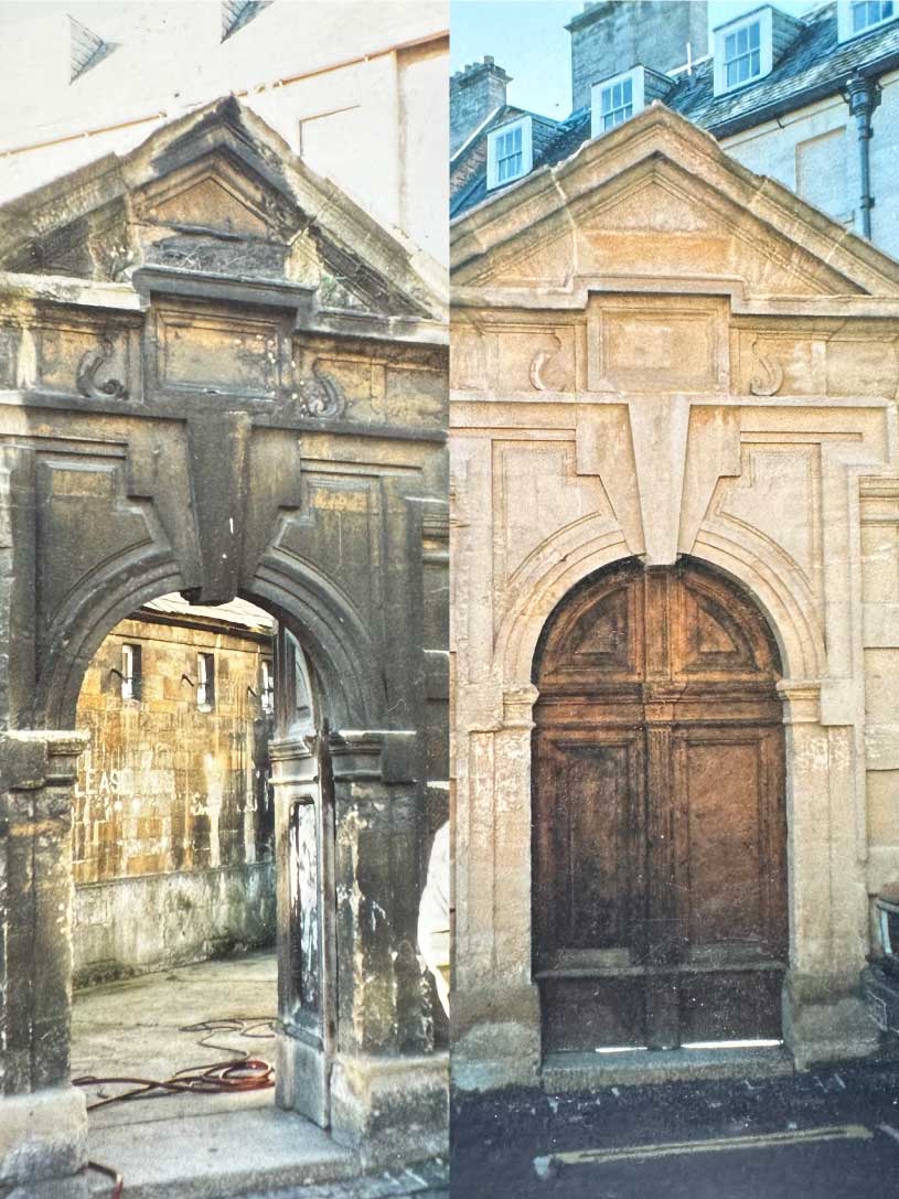 DOFF Stone Cleaning before and after example one